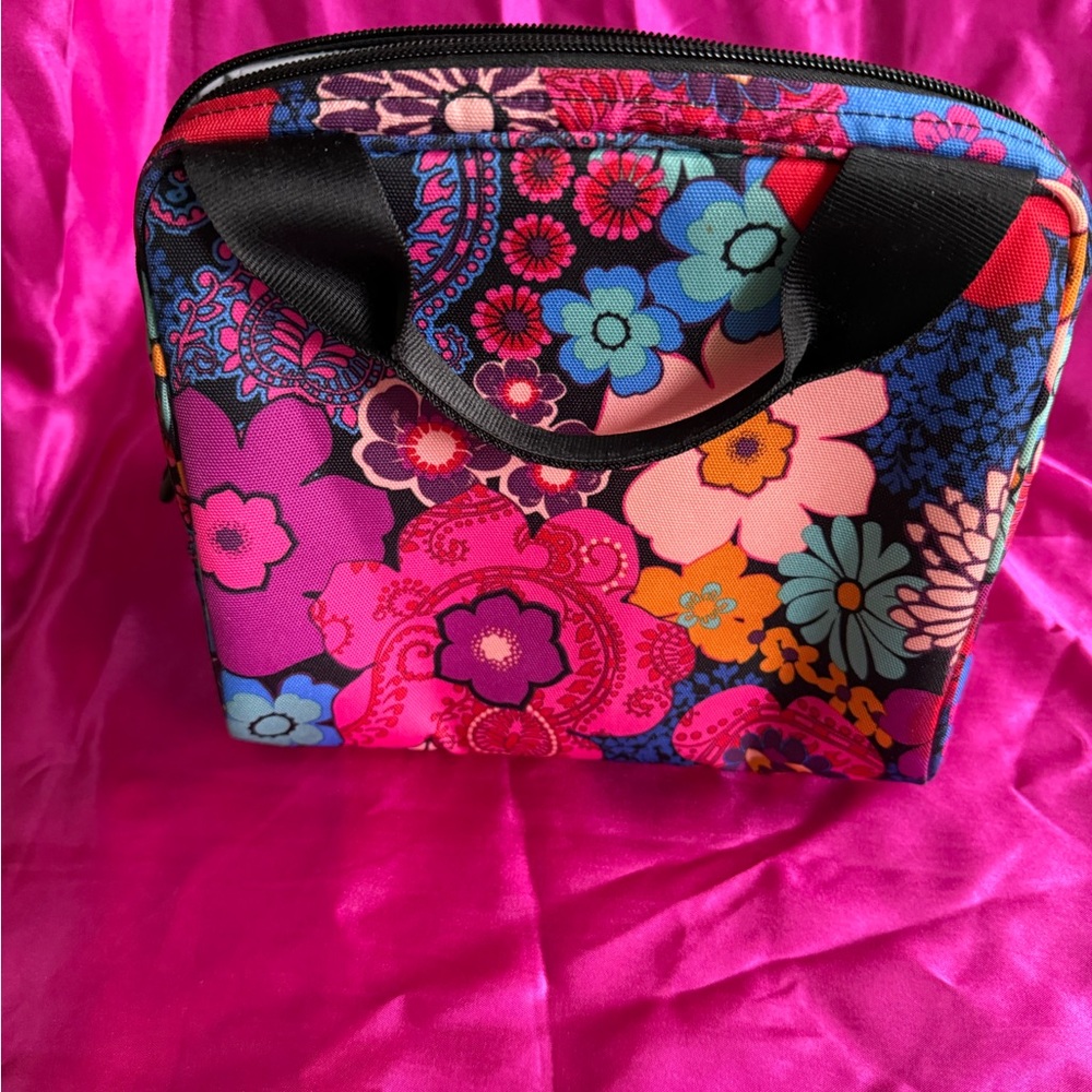 Vera Bradley Pink and Blue Cosmetic Bags with Floral Patterns - Picture 10 of 10